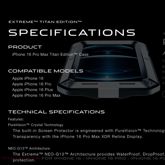 NEW SILVER SUPER HI-QUALITY EXTREME LIMITED EDITION I PHONE 16 PRO MAX COVER - Picture 11 of 16